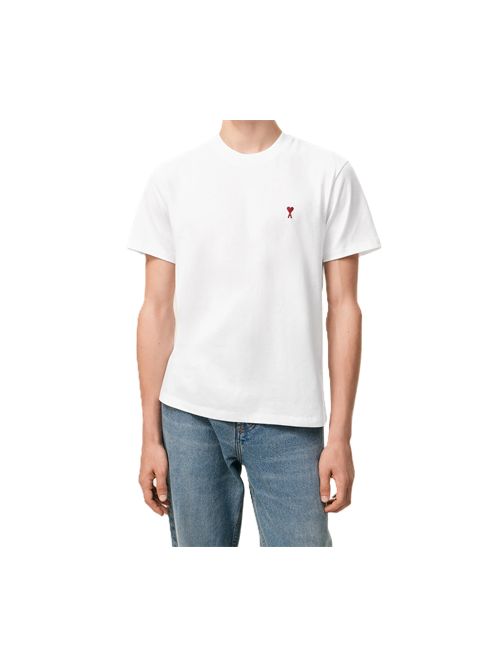 Ami de Coeur t-shirt organic cotton jersey bianco Ami Paris | BFUTS035.724100 WHITE